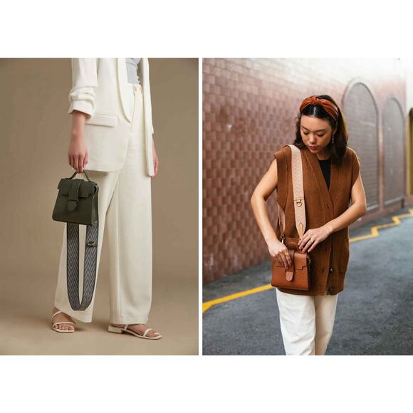 Senreve Mini Alunna brown Chestnut Top Handle Backpack Crossbody Bag - Picture 2 of 4